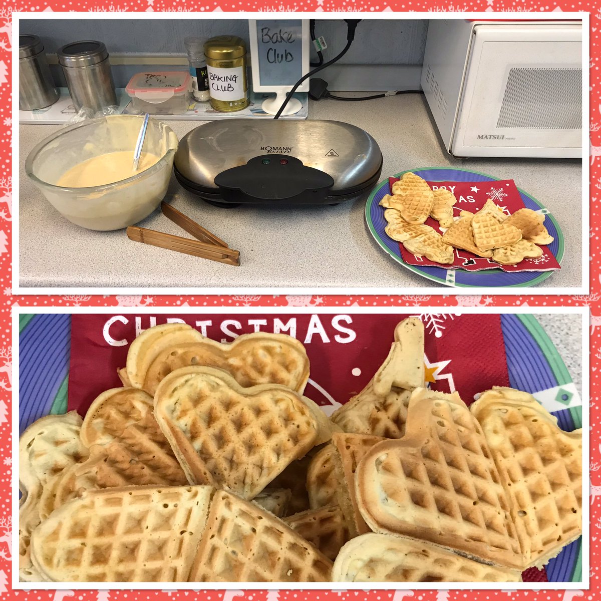Love heart waffles in staff room this morning. #nearlychristmas @stjosephsabn