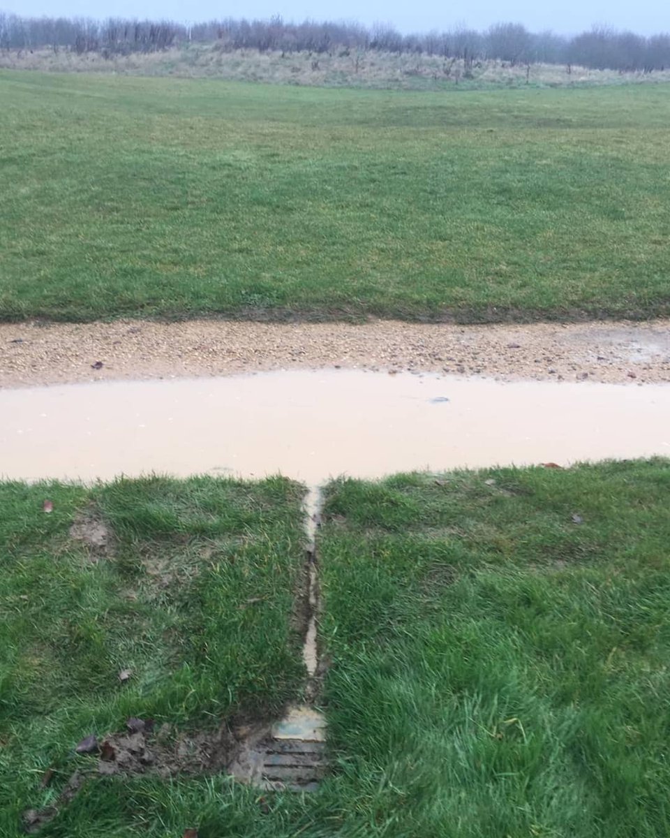 greenkeeperscgc's tweet photo. This morning saw our @HeadGK_CGC and Deputy Scott Smith notched out a surface carrier drain on 17th pathway. (tee end)

This will help draw the water away from a low point on the pathway and also help top up the 17th pond.

#drainage #pathways #pond https://t.co/tBbeYWQSi1