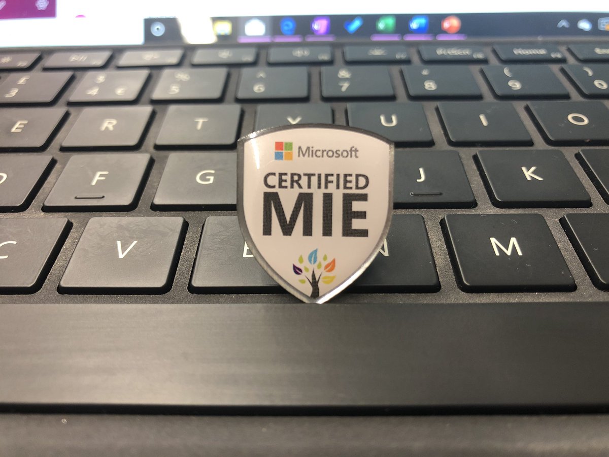 Certified MIE 🏆👏
#MIE #microsoft #surfacepro 
<a href="/AdGrocott/">Adam Grocott</a> <a href="/OneNoteEDU/">OneNote Education</a> @microsofteduk