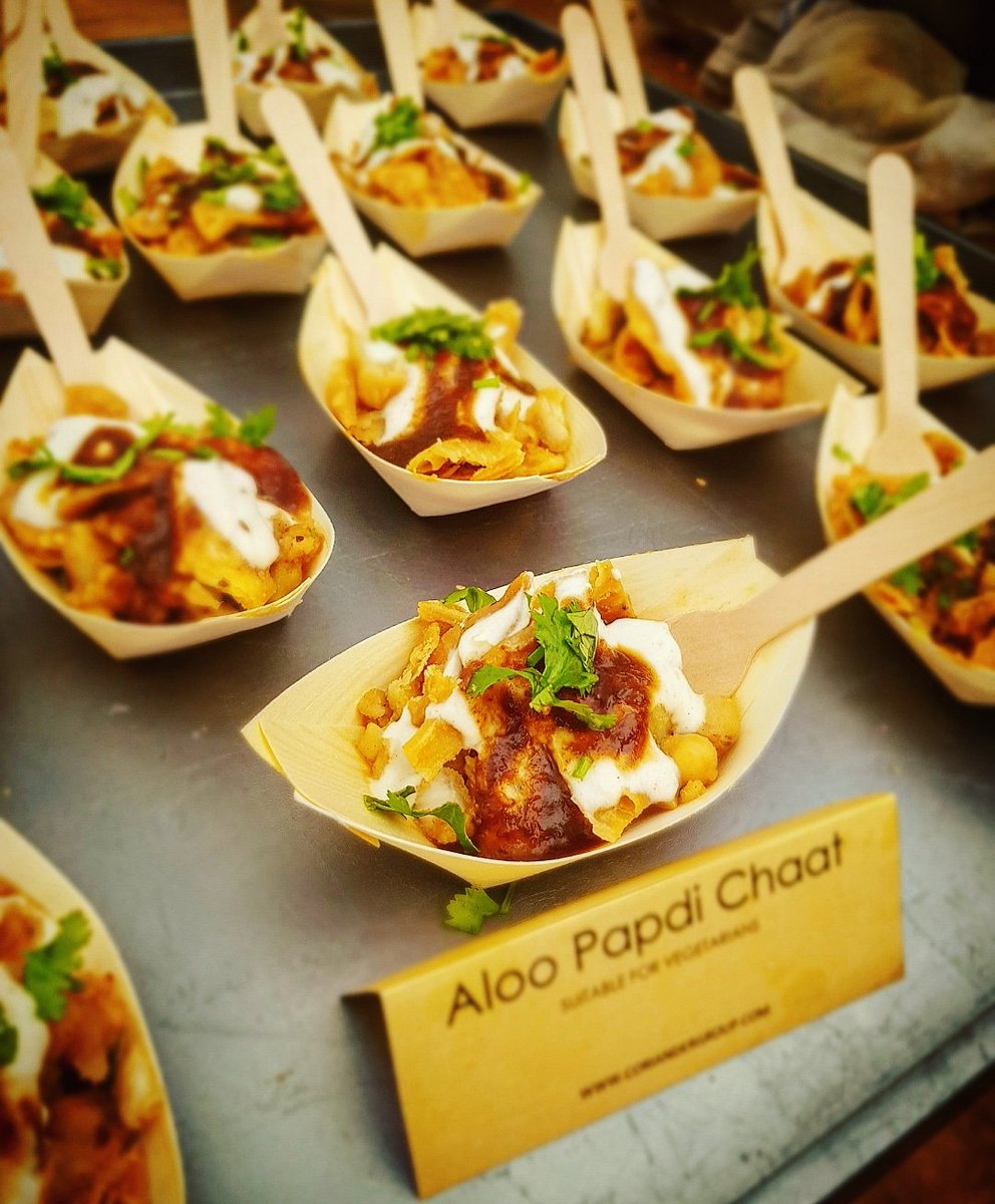 Whilst we are all fully immersed into Winter ❄ here is a throwback to sunnier times, serving our delicious Aloo Papdi Chaat - a true crowd pleaser, suitable for all occasions! 🥰

#food #indiancuisine #canapes #delicious #coriandergroup #venues #weddingvenues #events #eventprofs