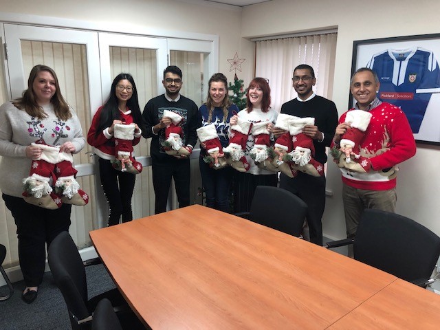 Our stockings are on there way to @EmmausUK for the amazing companions, thank you @SallieJeanneW for coming to collect them. #Csr #christmas #timeforgiving