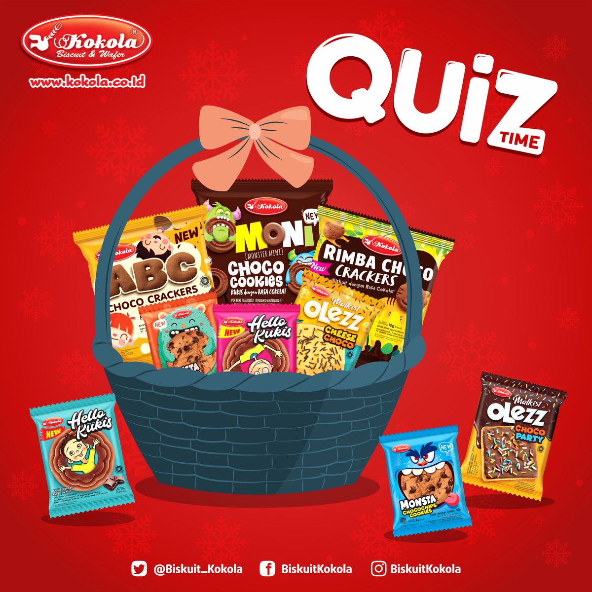 biskuit_kokola's tweet photo. Semangat Siang Sobat Kokolaverz
#KuisKokolaHalal hadir lagi nih, yuk jangan sampai ketinggalan...
.
Tema kuis hari ini adlah #KuisKokolaMonsta
Coba sebutkan ada berapa variant Monsta di dlam &amp; sekitar keranjang lalu jawab sesuai format berkut : 
.
1. Follow @Biskuit_Kokola https://t.co/fjoKRDP35H