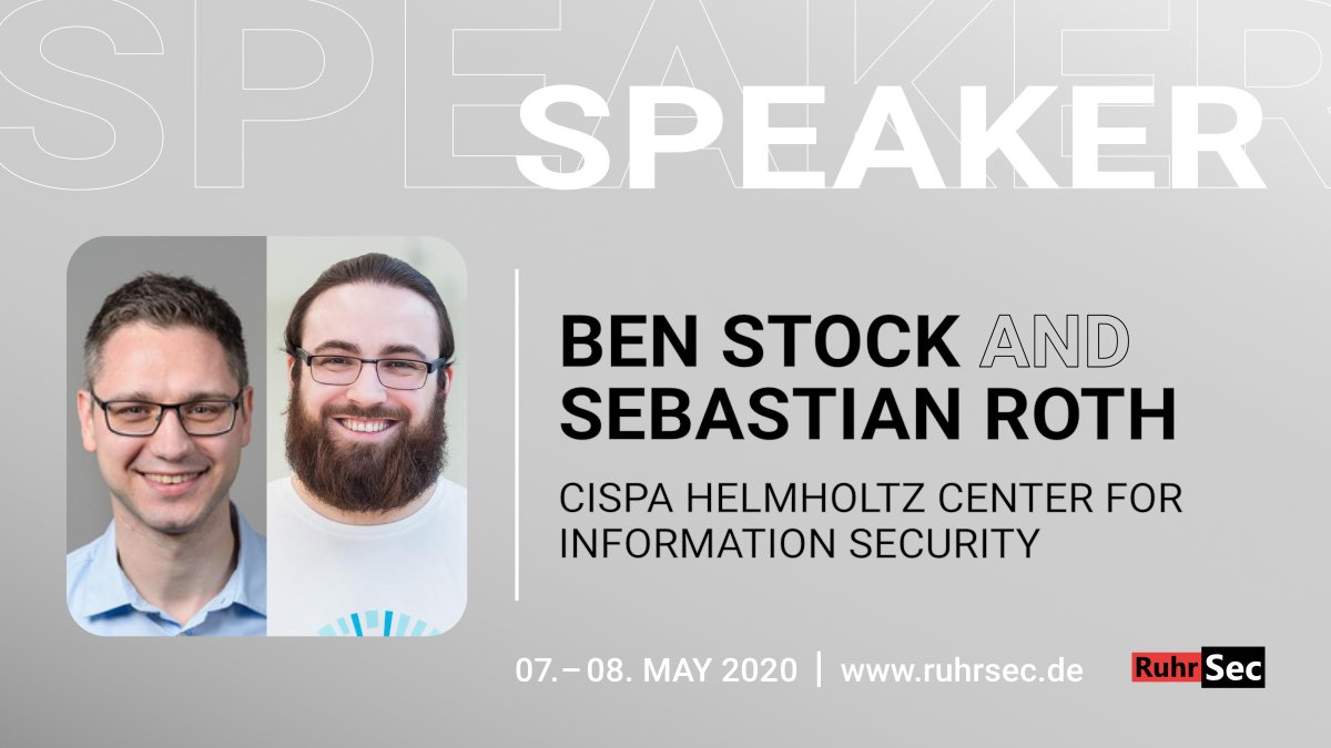 RuhrSec Speaker Ben Stock and Sebastian Roth