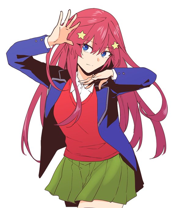 Tisu bekasさんがTwitterに投稿した中野五月(五等分の花嫁)のイラスト。