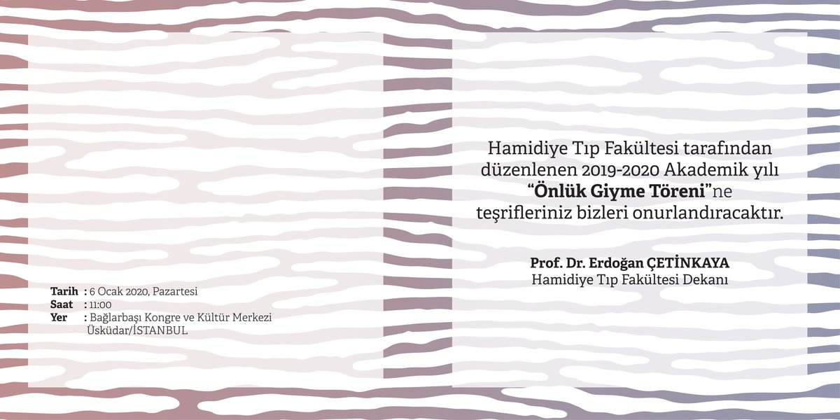 6 Ocak 2020 Hamidiye Tıp Fakültesi Önlük Giyme Töreni...
