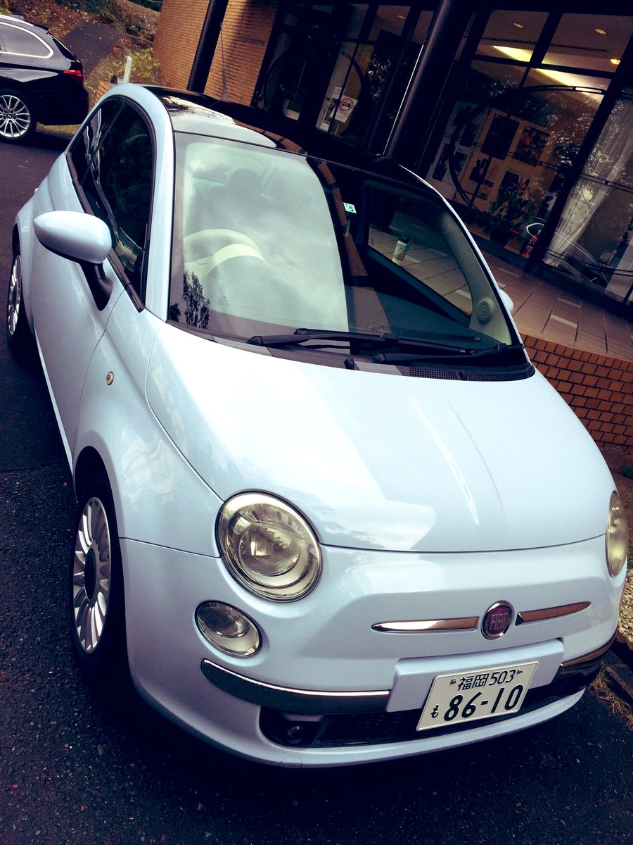 荒木こずえ Twitter પર 代車の薄水色チンクエチェント 何色でもほんと可愛いわ