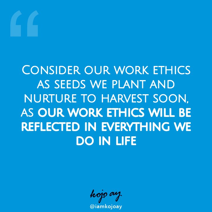iamKojoAY's tweet photo. Our work ethics will be reflected in everything we do in life

» Tag someone who needs to know

#wisdomquotes #knowledgequotes #motivationalquotes #inspirationalquotes #successquotes #selfdevelopmentquotes #relationshipquotes #leadershipquotes #workethics #determinationquotes https://t.co/xyt6lRzIAn