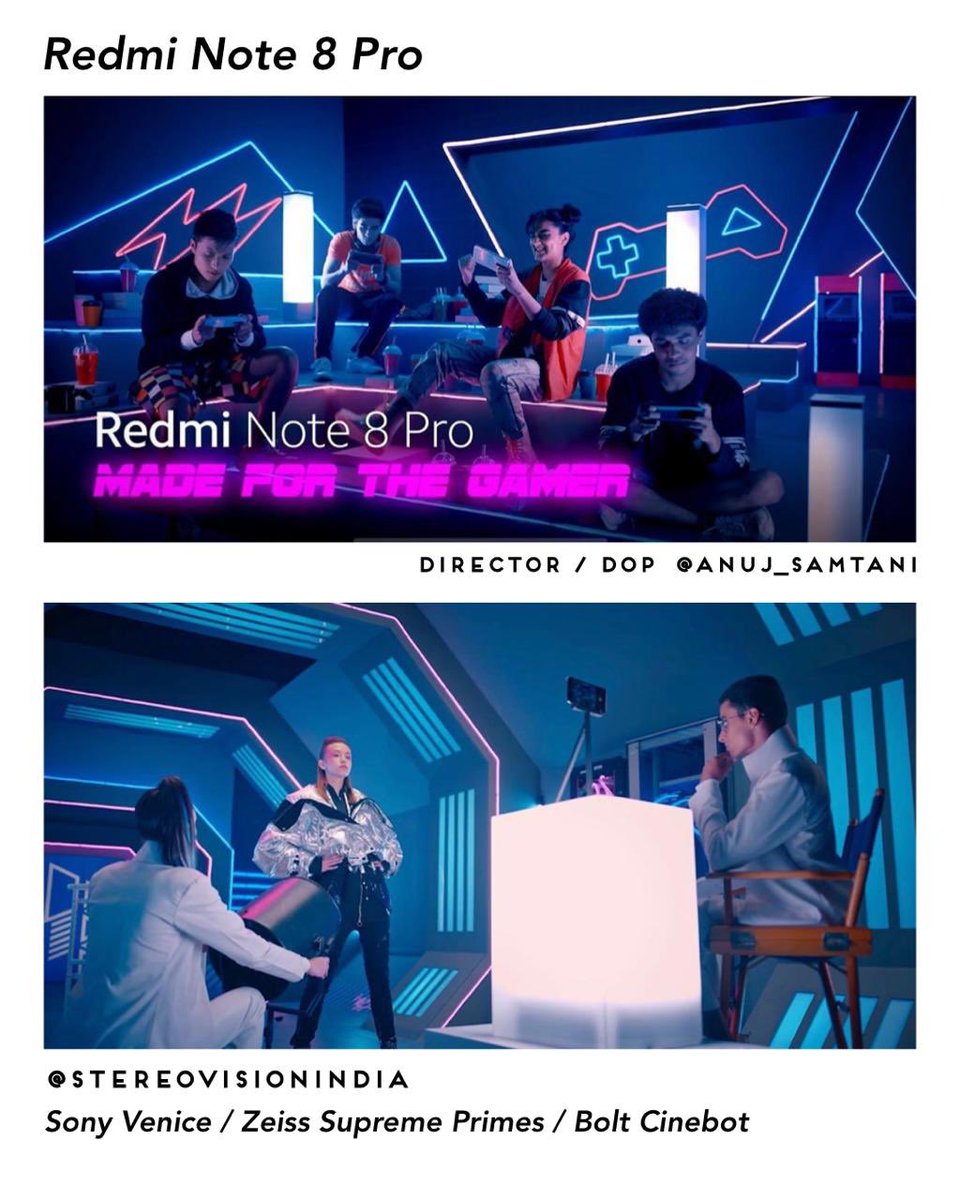 stereovisionIND's tweet photo. Director &amp; Dop @AnujSamtani for @RedmiIndia @XiaomiIndia 
@SonyCine Sony Venice , @ZEISSLenses Zeiss Supreme Primes , @mrmoco1 Bolt Cinebot from @stereovisionIND https://t.co/tz2qBVfaYp