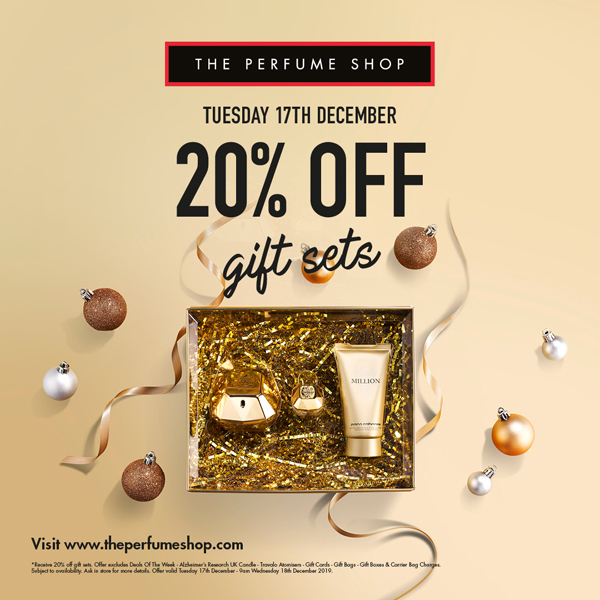 Clyde-ShoppingCentre (@clydeshopping) on Twitter photo Enjoy a whopping 20% off all gift sets in-store <a href="/ThePerfumeShop/">theperfumeshop</a> today only, Tuesday 17 December Enjoy a whopping 20% off all gift sets in-store <a href="/ThePerfumeShop/">theperfumeshop</a> today only, Tuesday 17 December
