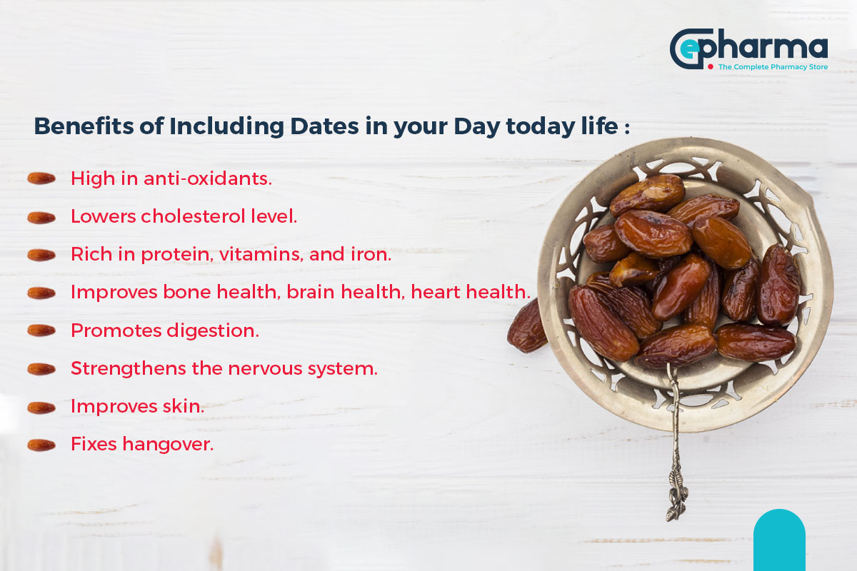 1TabOfficial's tweet photo. Its time to up-"DATE".
Know the benefits of eating 2-3 dates everyday.
#dates #datesfruit #benefitsOfDates #benefitsofeatingdates #dryfruits #driedfruit #datepalm #freshdates #fitness #diet #healthtips #wellness #healthcare #healthcareIndia #India #ePharmaHoivo #ePharma https://t.co/0RRX5g6mGb