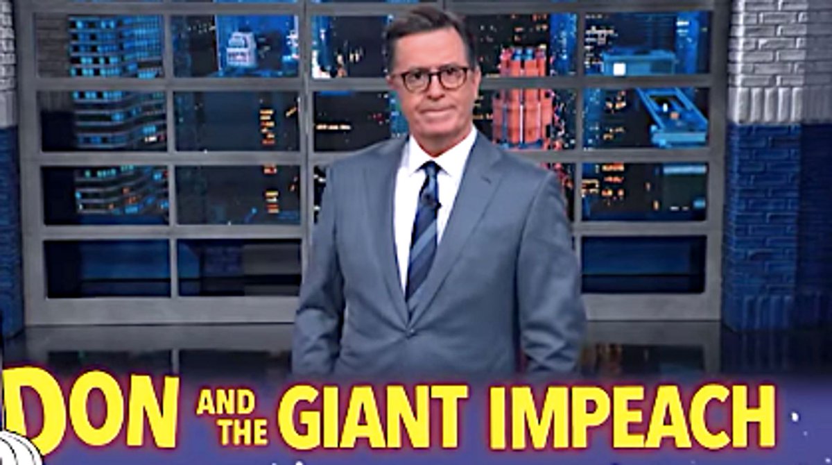 GOP senators should at least pretend to be impartial because they have to take an oath promising to be, said Colbert. huffp.st/ahSe7nA