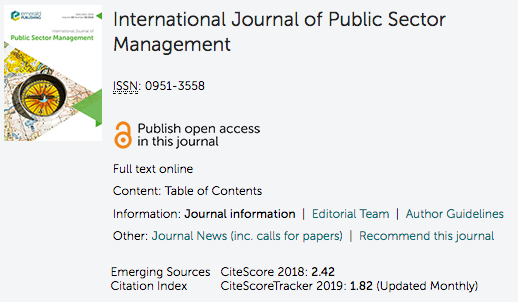 jicriado's tweet photo. Open Access [Article] "Creating public value through smart technologies and strategies: From digital services to artificial intelligence and beyond" https://t.co/0oQ9fyhDg4 by @jramongilgarcia @jicriado #IJPSM cc  @fuam_uam @TISpain @CLAD_Org @fundlocal @CEDDET @AAEAPok https://t.co/YTMD0V2NSW