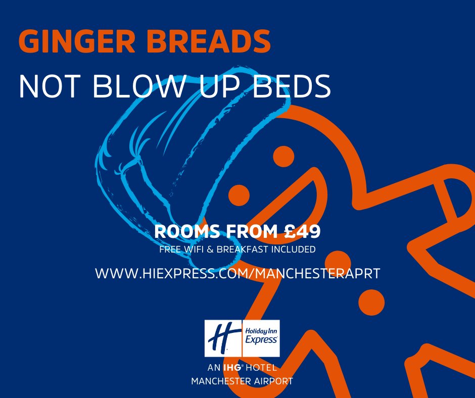 It’s not long til #christmas so dont forget to book your family into one of our comfy rooms and leave the blow up beds in the cupboard #ihg #bethereIRL #rbh #manchester <a href="/manairport/">Manchester Airport</a> is just moments away too!