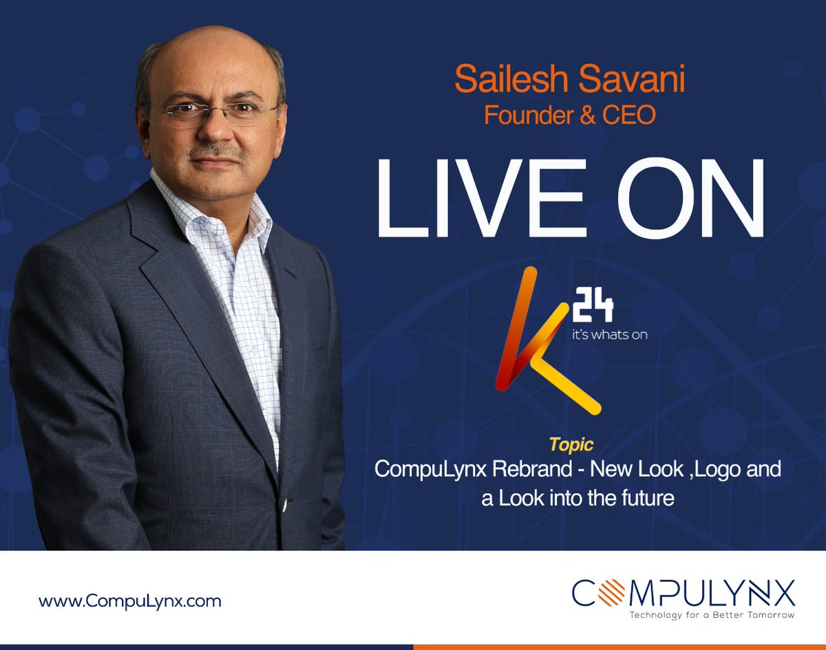 CompulynxLtd's tweet photo. Catch our Founder and CEO @SaileshSavani as he shares the future of @CompulynxLtd and our recent rebranding - new look and logo right here on @K24Tv #CompulynxRebrands #BetterTomorrow https://t.co/rqek2tQmm1