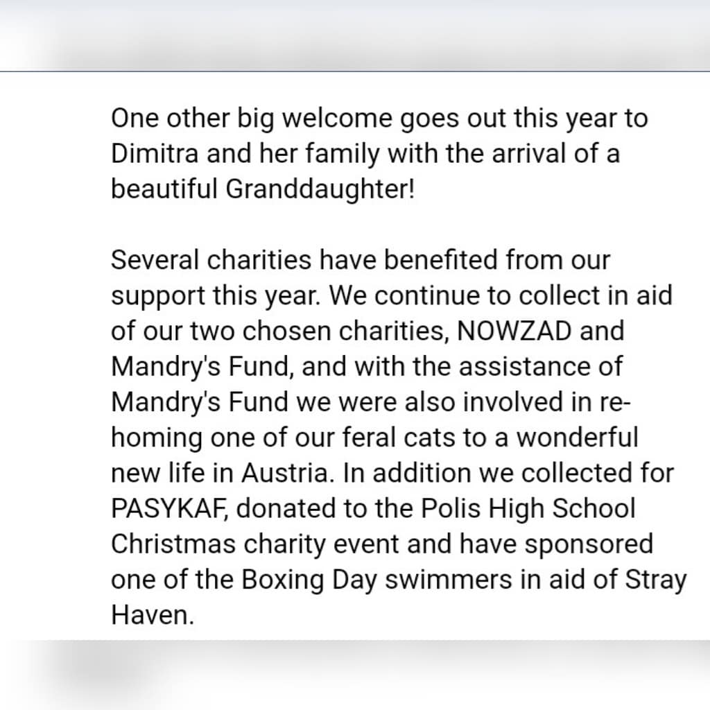 ThatNiceShopCyp's tweet photo. 2019 was a busy and successful year for us. Please read the photos below for our round up. Thank you again for your support.
#ThatNiceShop #Polis #Cyprus #handmade #ChristmasWishes #CraftBizParty https://t.co/OinrQfc81a
