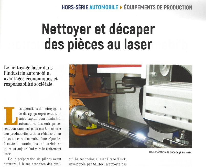 _silltec's tweet photo. [#Focus🗞️] Nettoyer et décaper des pièces avec les machines #laser #DRAGO conçues par @_silltec !

 Un article à retrouver dans le hors-série automobile de @MachPro_fr ➡️ https://t.co/qmkwsWbEKu https://t.co/ewRopJv59z