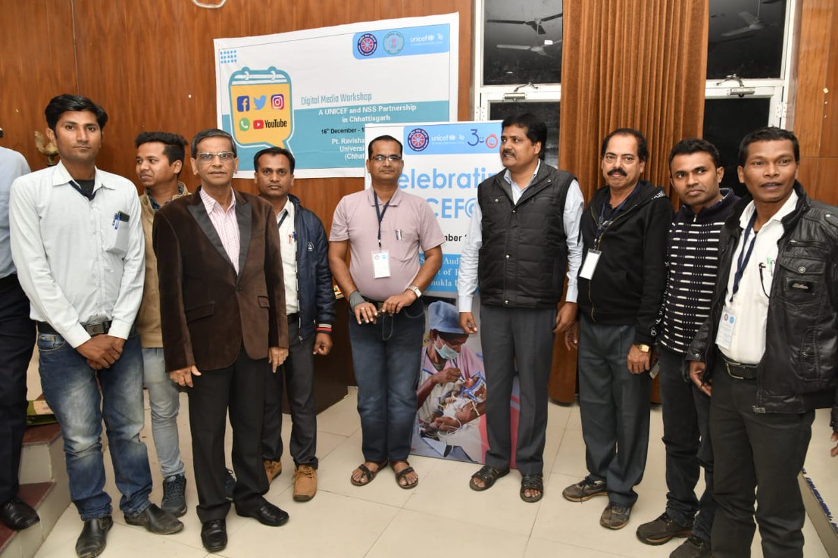 Attending Digital Media Workshop at pt. RSU organized by @UNICEFIndia  and @ChhattisgarhNss 
#youth4Children