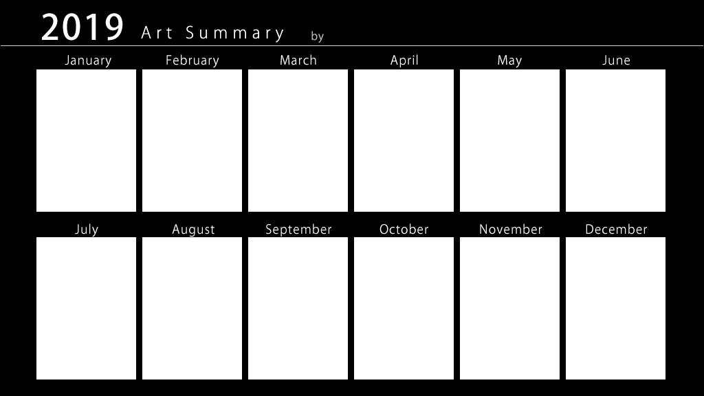 Moa 年末恒例 12ヶ月を振り返るイラストまとめテンプレート19年版を作成しました 透過pngになってる筈 今回は Twitter投稿のトリミング対策で横長にしています ご利用報告不要ですのでお気軽にどうぞ Artsummary19 T Co Bjgkh3rcmc