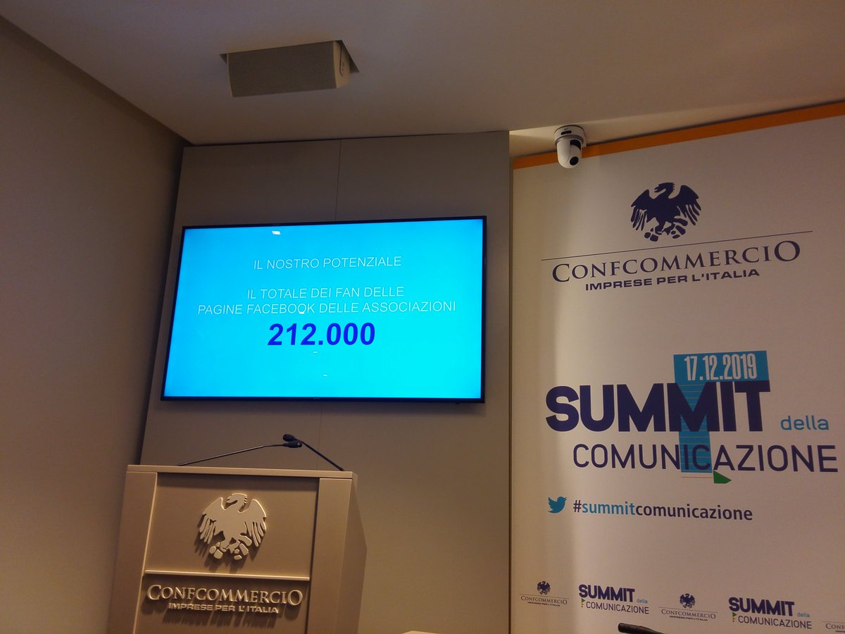Il nostro sistema ha un grande potenziale: oltre 210 mila imprenditori che ci seguono 🚆 #summitcomunicazione #confcommercio
