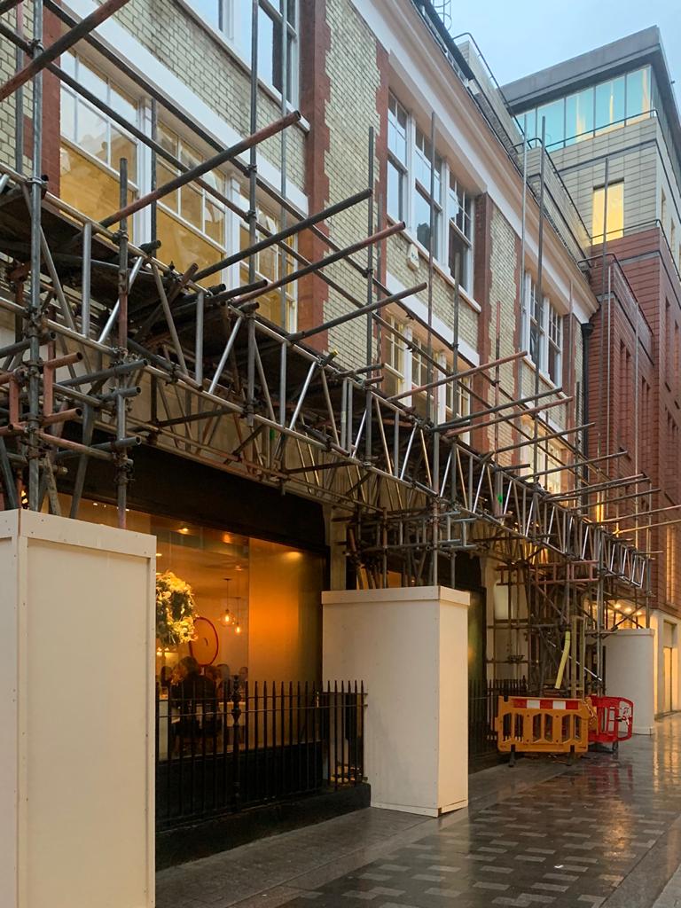 nick_grosse's tweet photo. Great to see the scaffold going up in Pollen Street at the start of @MorganCapital1 latest office refurbishment in Mayfair.

#mayfair #london #realestate #morgancapital #pollenstreet #officespace #refurbishment https://t.co/LG6O36cYmu