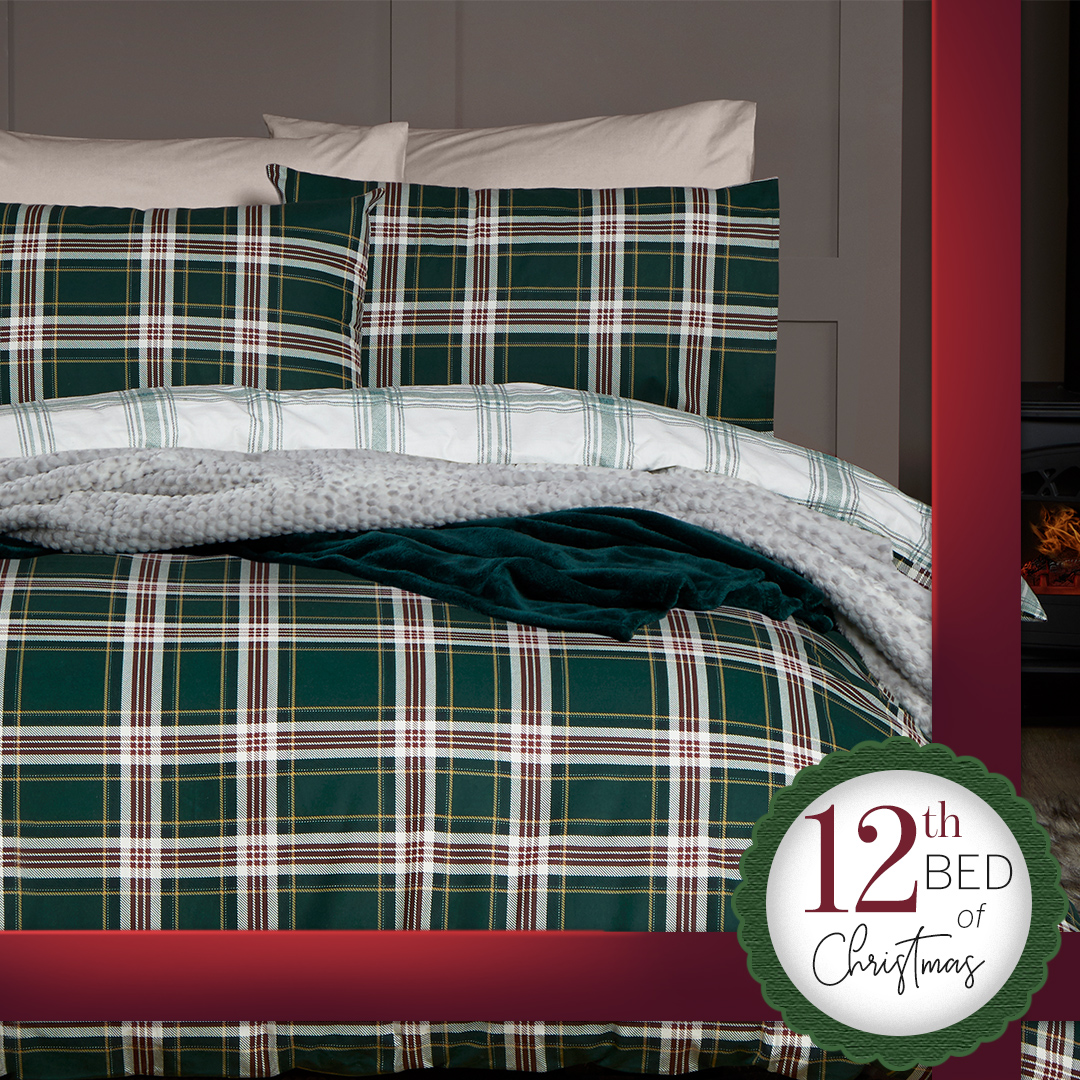 12 Beds of Christmas. 12th Bed - Green Williams Check Duvet Set 

From £38

Also Enjoy FREE EXPRESS DELIVERY! for today only

Shop now bit.ly/2PsNbz3

#12giftsofchristmas #festive