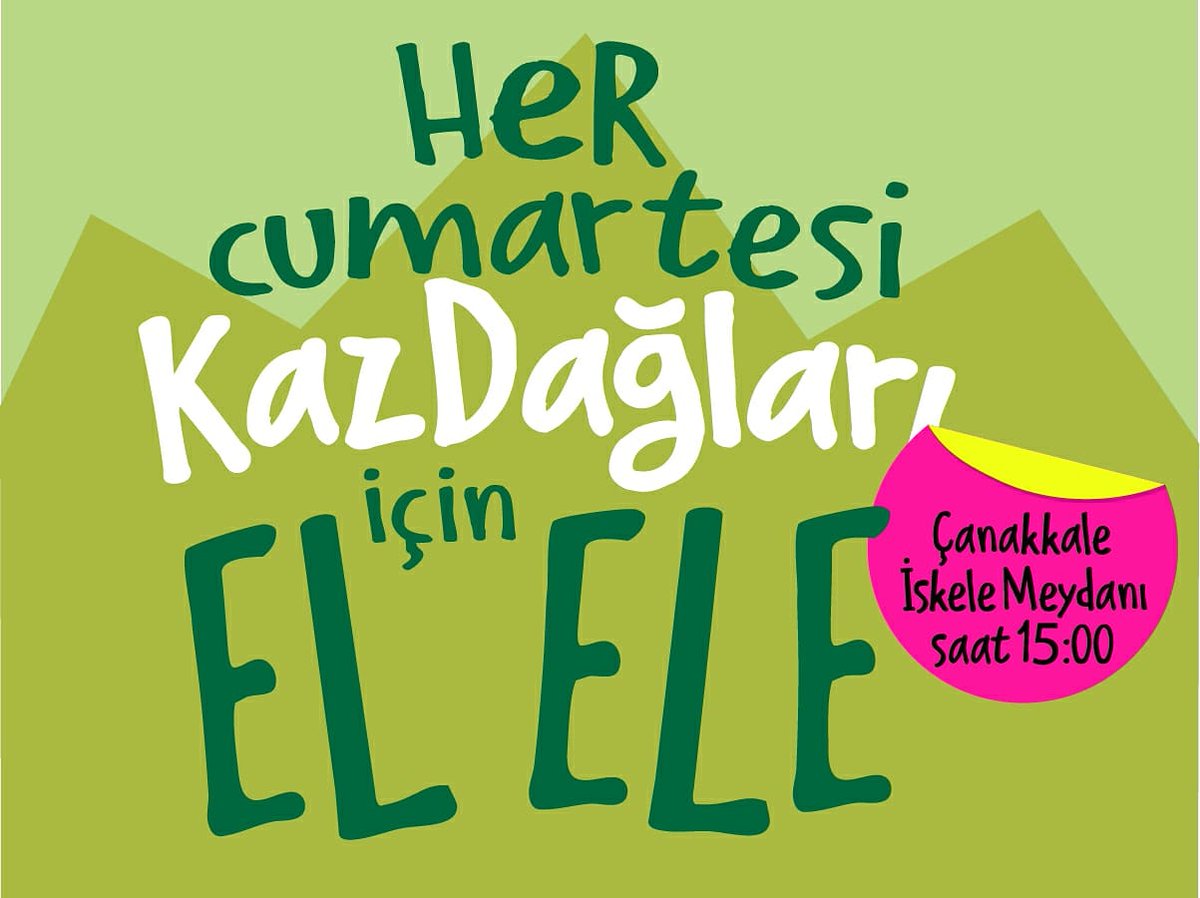 heryerkazdaglar's tweet photo. Kazdağları ve yöresinde devam eden katliamlar durdurulana, 40'ın üzerindeki metalik madencilik ruhsatları iptal ve katlettikleri doğa rehabilite edilene kadar sokaklarda, meydanlarda olacağız. Kazdağları'nın özgürleşmesi için sen de gel!
#heryerkazdağları
#KazdaglariHepimizin https://t.co/OaRCDMlUC1