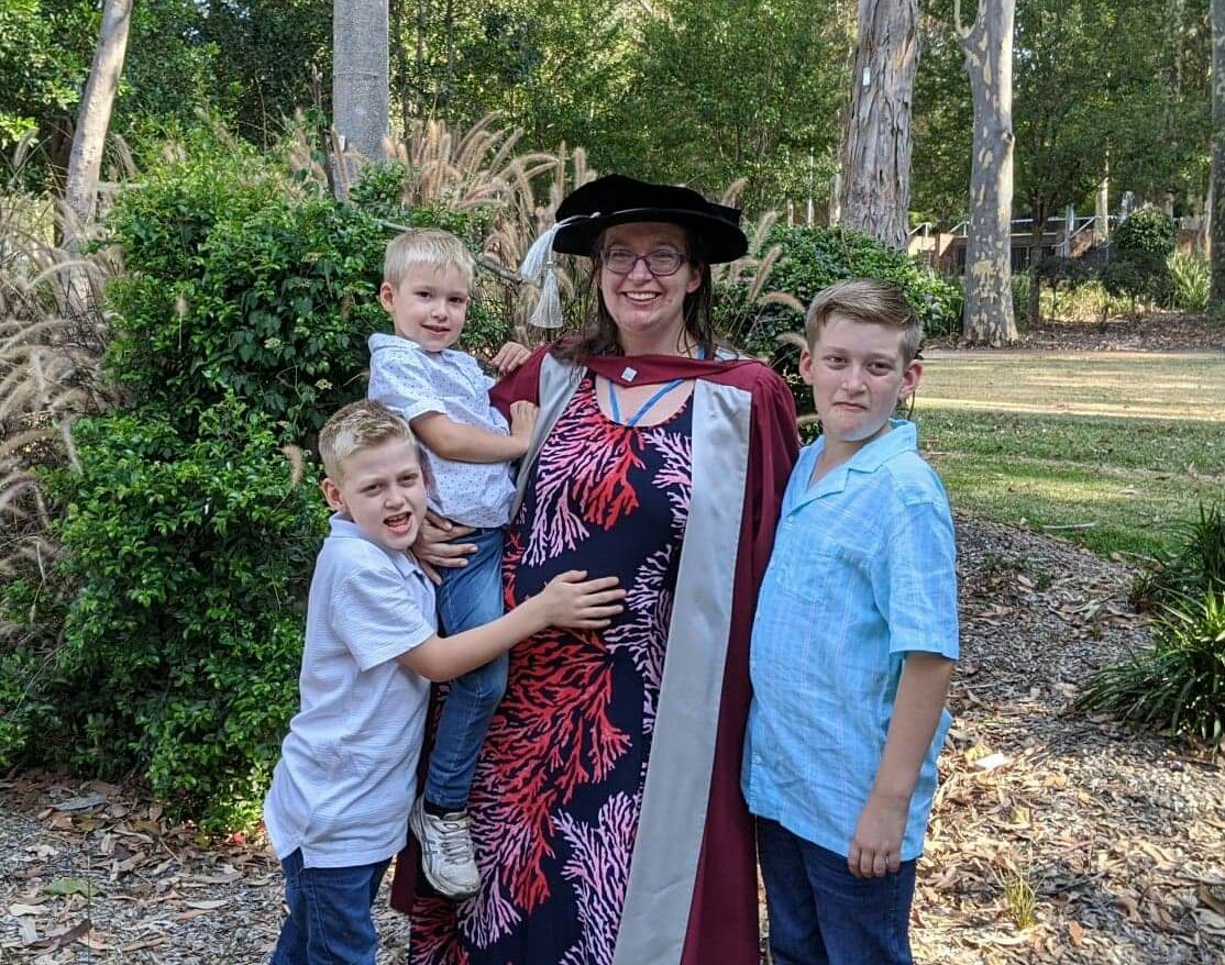 Pretty darn proud #phdmum moment!  2009 I did Open Foundations at @Uni_Newcastle because I wanted to feed my family better and found info on the internet v confusing. Graduated tonight with a PhD in Nutr Biochem. Probably overkill tbh @parent_phd @AcademicChatter