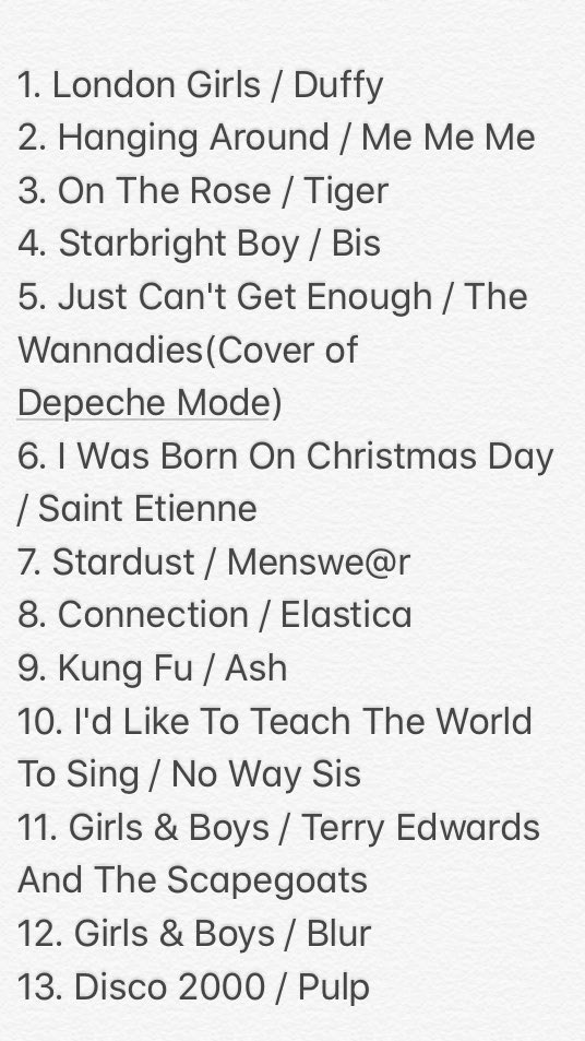 pulp2512's tweet photo. DISCO1990 Vol.30 Special @ EdgeEnd (Sat. 07. 12. '19)
#DJ #DISCO1990 #DISCO1990Special #britpop #ブリットポップ #90s #vinyl #playlist https://t.co/nPjqI0ImH7