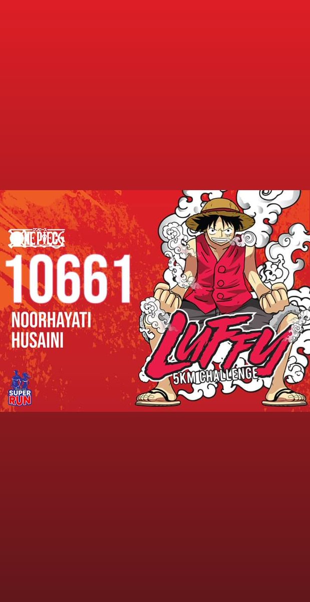 secretofbeaute's tweet image. Complete my #5KMFUNRUN #SUPERRUN #VIRTUALRUN #LUFFY5KMCHALLENGE ✌🎉❤