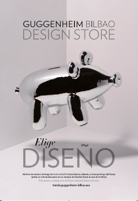 MuseoGuggenheim's tweet image. ¡Esta Navidad elige DISEÑO! Entra en nuestra #DesignStore y sal con una colección de regalos exclusivos y los gastos de envío gratis a España. Y si además te haces Amigo del Museo tendrás un 20% de descuento en tus compras navideñas. 

Aprovecha ahora: ow.ly/QUEQ50xAnoG