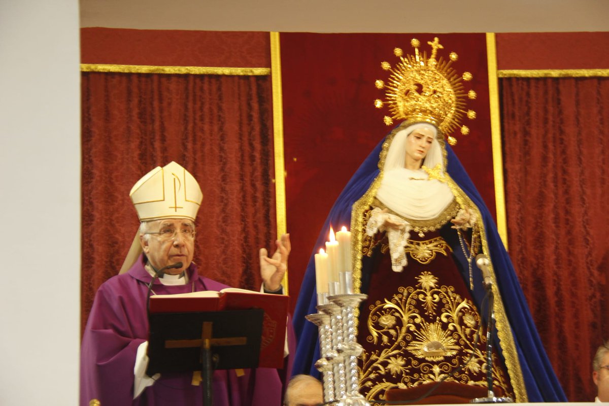 PradoHuelva's tweet photo. Nuestro Obispo presidió la Misa de Acción de Gracias con motivo de la erección canónica de la Hermandad. https://t.co/Bx24V1E4yp