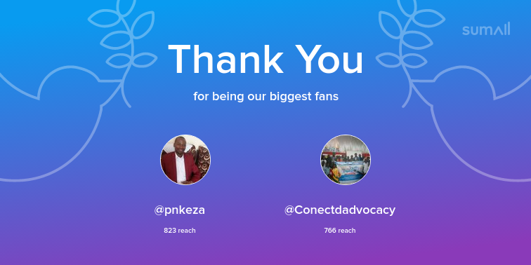 Onuoha_ig's tweet photo. Our biggest fans this week: pnkeza, Conectdadvocacy. Thank you! via https://t.co/WHJn7p08ct https://t.co/JkiwXaKtks