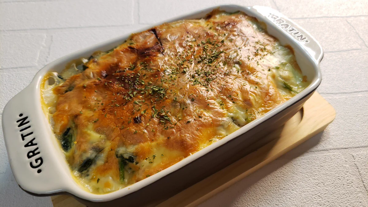 寒い冬にこそ食べたい！鮭とほうれん草の豆乳グラタンのレシピ！
