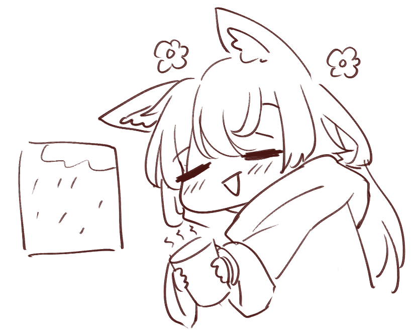having a cup of warm coffee with drizzling rain outside on a chilly weekend afternoon, the comfiness is too strong...! can't help but to make this tweet... hope you all having a good time too ( ' ▽ ` ) ☕️