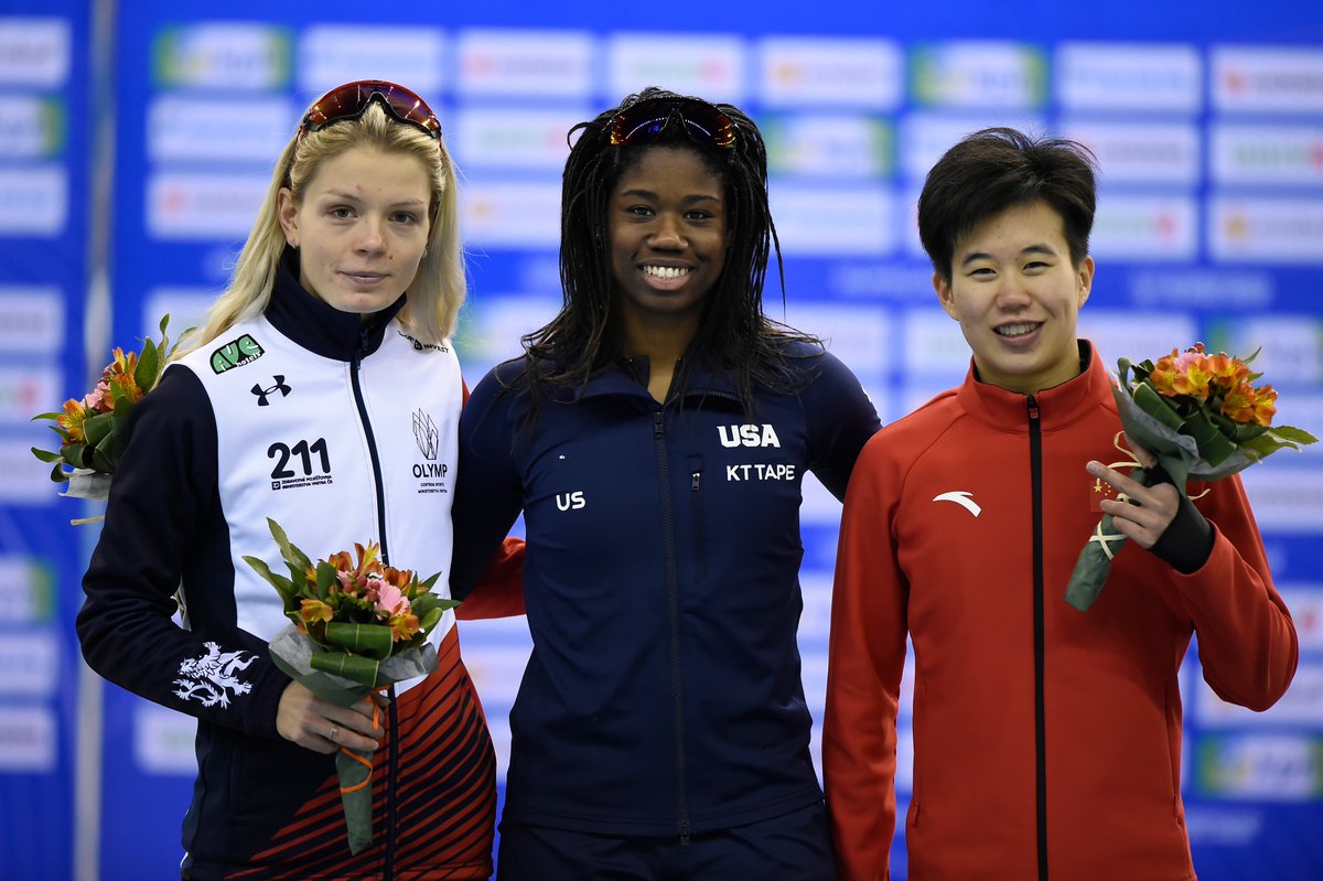 USSpeedskating's tweet image. .@mnmango89 @embrace_theging and #KimiGoetz finished the Team Pursuit with a time of 3:07.12, ending in 6⃣th!!

#KimaniGriffin took 1⃣8⃣th in the 1000m A (1:10.907)

That's all folks!
Congrats again to @ErinJackson480 and @jrmantia for today's podium finishes.
📸ISU/Getty