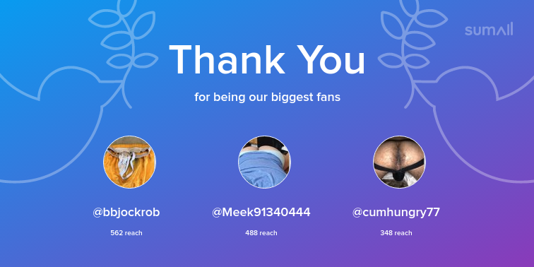 BBYngTop's tweet photo. Our biggest fans this week: bbjockrob, Meek91340444, cumhungry77. Thank you! via https://t.co/hN3ec62UrG https://t.co/NX1PAKdqM6