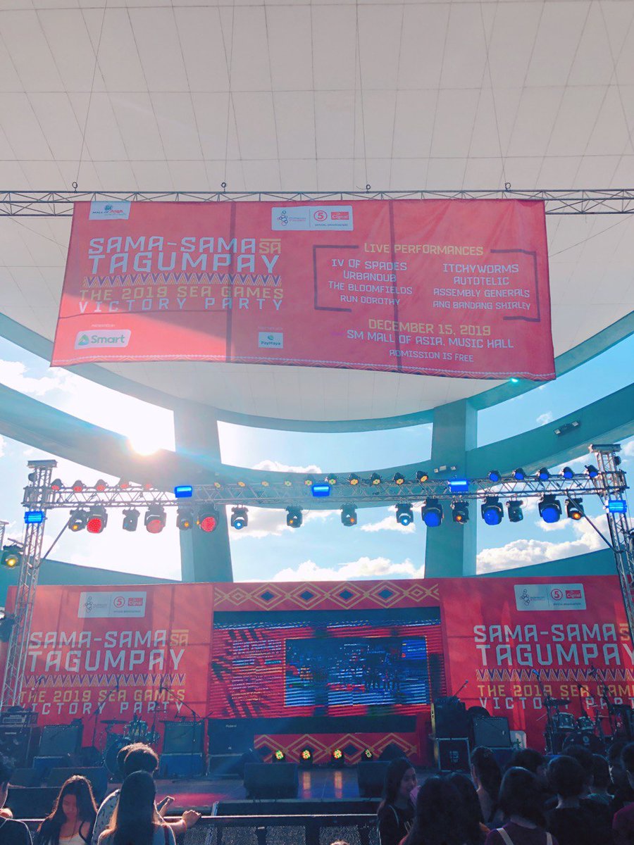 Jam to live performances by @IVOFSPADES @theitchyworms @urbandub @AutotelicMusic @The_Bloomfields @thebandshirley @RunDorothy and many more! #SEAGames2019 #WeWinAsOne
