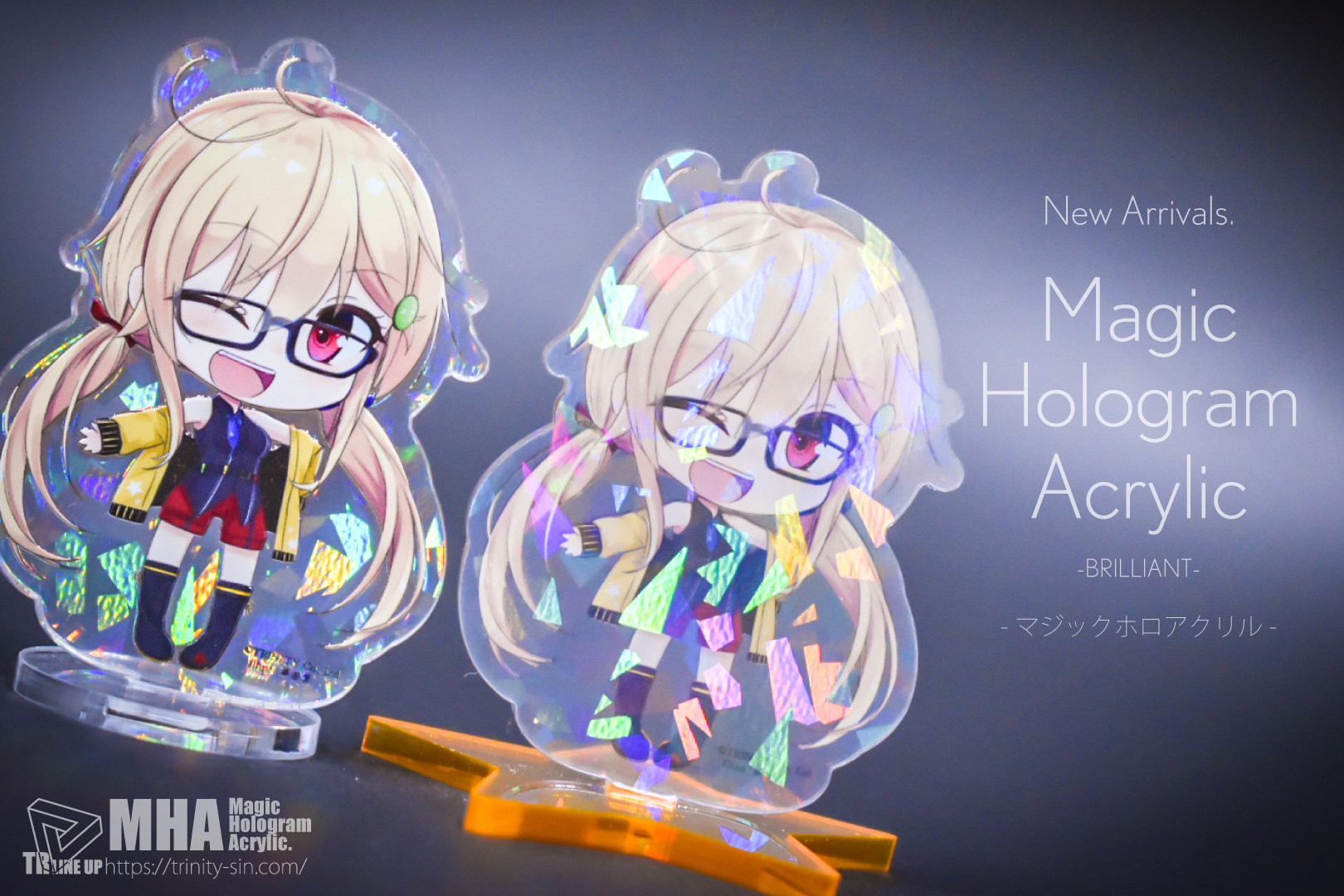 株式会社トリニティ New マジックホロアクリル 大人気のマジックホロアクリル 第2弾 ブリリアント が登場 ダイヤカットのような輝きをアクキーに 表に印刷するか 裏に印刷するか 悩んじゃいますね T Co Jpvakzpolc T Co