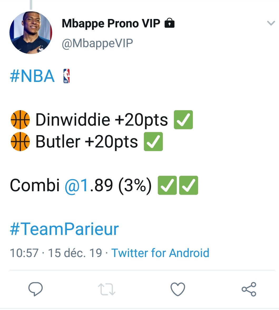 MbappeProno's tweet image. Le VIP se porte bien