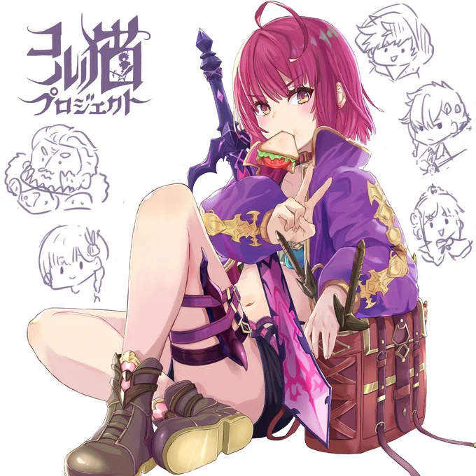 闇の王の後継者や世界の我儘より強い武器屋の娘を描きました。右は被害者一同のおまけ付き。
 #白猫お絵描き #白猫 #白猫プロジェクト #コル猫 