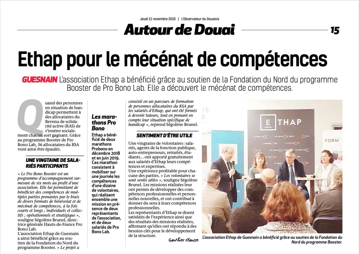 ethapgroupe's tweet photo. • PRESSE •
Qu'est ce que ASARE ?
C'est le nom du projet qui permettra de former et de réinsérer 36 personnes allocataires du RSA par les salariés d' @ethapgroupe
#Ethap #ASARE #ProBonoLab #RSA #Formation #Reinsertion @ProBonoLab @FondationNord @hautsdefrance @SglnBnl https://t.co/kYW5jALCIz
