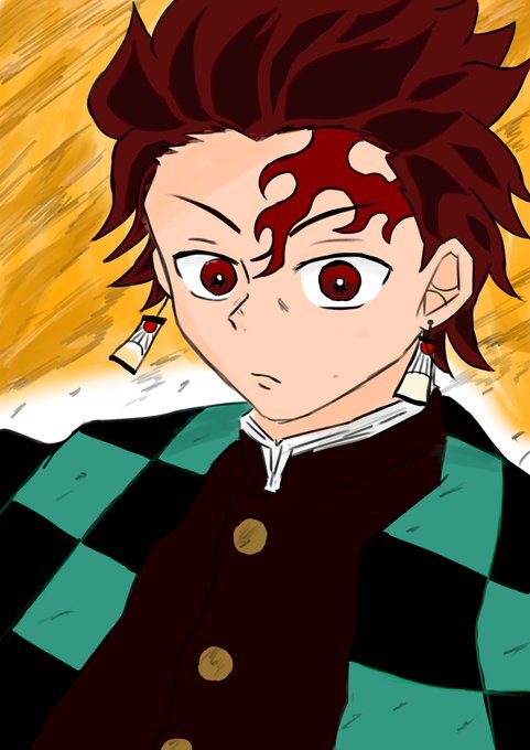 トミーと申す者さんがTwitterに投稿した竈門炭治郎(鬼滅の刃)のイラスト。