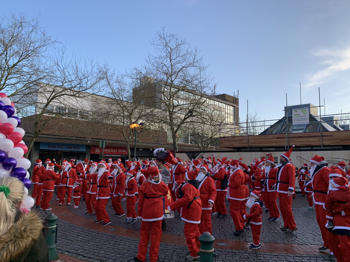 SolihullBID's tweet photo. Thank you so much to everyone who joined us this morning for the Jingle Bell Jog, great fun was had by all to raise money for @Changein2Action. Thanks also to our sponsors @MellSquare_UK #jinglebelljog #insolihull #solbid https://t.co/D3HAuI70CW