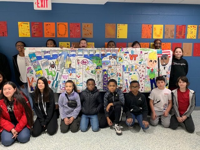 PVMSLibrary1's tweet photo. The #PVMSRams participated in #TravelingMuralProject. Two art classes partnered with the library and created murals. We have shipped our pieces to 18 locations across the US and Canada. Can’t wait to see the finished murals! #OneCCPS #buildingthebestprovidence https://t.co/Z6WXnk50Yn