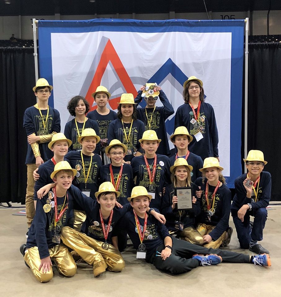 Congratulations to the East Grand Rapids Middle School Robotics Team for advancing to the First Robotics World Championships in April, 2020! <a href="/HeidiKattula/">Heidi Kattula Ed.D.</a> <a href="/AMoreyEGR/">Anthony Morey</a> <a href="/EGRMSPrincipal/">Principal Dykhouse</a> <a href="/HMcKinneyRewa/">Heather McKinneyRewa</a> #GOEAST