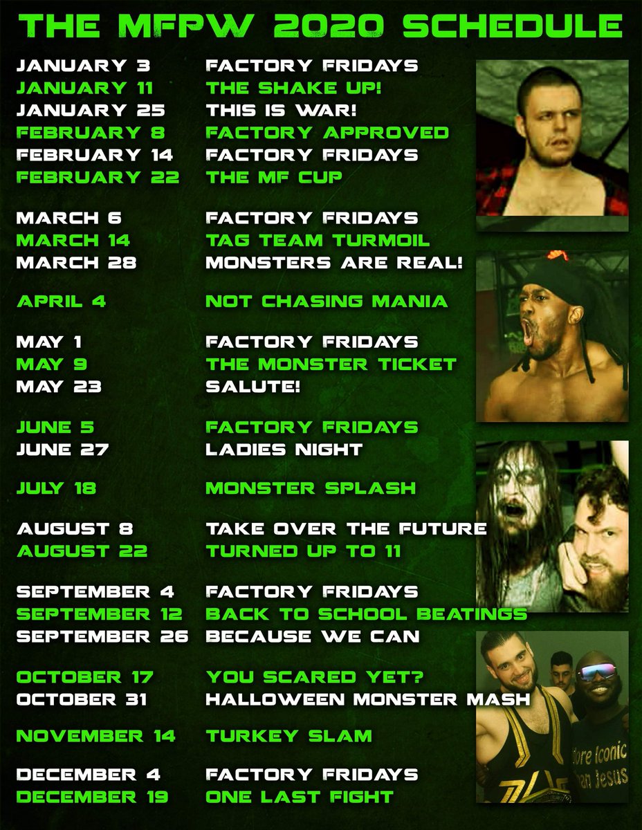 4MonsterFactory's tweet photo. 2020 is the year of @TheMFPW at @4MonsterFactory!
#MonsterFactory #TheMFPW #TheMFNetwork https://t.co/0NLYYQTout