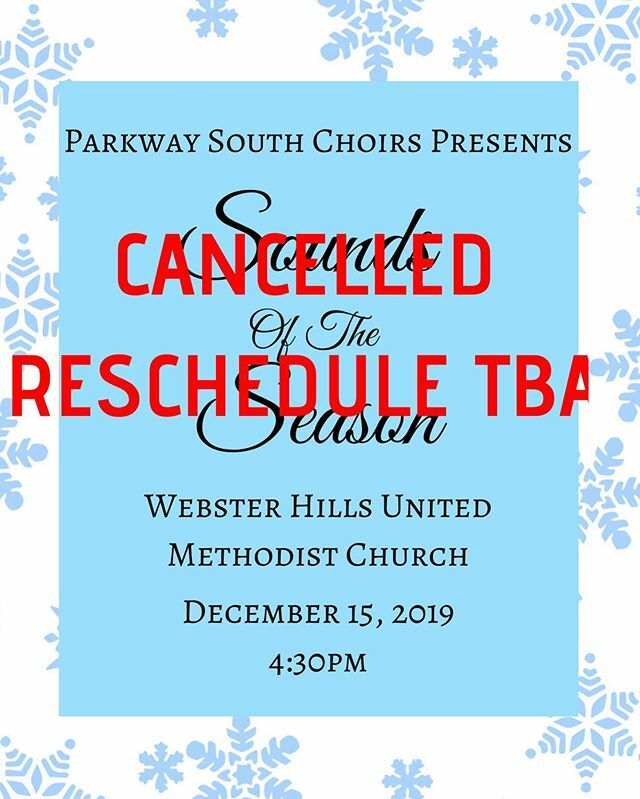 PSChoirs's tweet photo. Stay safe today. We will reschedule for January TBA. @patriotpride76 #psouthproud #pschoirs https://t.co/NH3iJZiCVe https://t.co/8SeMKPcPGC