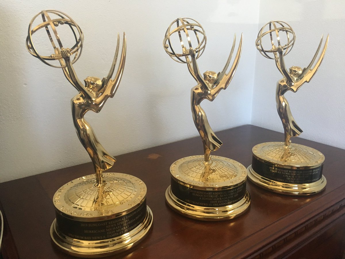 Blessed to say, I accepted THREE Emmys last night. It’s an accomplishment I have dreamed of for many years. Last night at the <a href="/SuncoastEmmys/">Suncoast Emmys</a> were truly amazing and magical! So many people made it possible, thank you so much for everything. 
❤️❤️ You all ❤️❤️ <a href="/BN9/">Spectrum Bay News 9</a> <a href="/MyNews13/">Spectrum News 13</a>