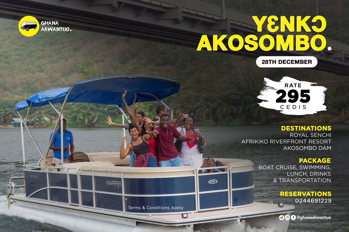 GhanaAkwantuo's tweet photo. This December isnβt meant to be spent in Accra. Letβs travel to Akosombo on 28th December for an amazing time of our lives.
WhatsApp/Call us on 0244691229 for reservations.
#YenkoAkosombo #DecemberInGhana #YearOfReturn #Travel #DettyDecember https://t.co/iKpy1mNVJU