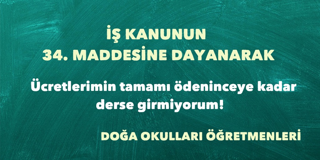 16 Aralık Pazartesi iş bırakıyoruz.
Taleplerimiz net:
- GEÇİNEMİYORUZ; Ücretlerimiz derhal ödensin
- BELİRSİZLİK SONA ERSİN; Öğrencilerimizin eğitim hakkı güvence altına alınsın.
#ÖğretmeneSaygı
#DoğaKolejiÖğretmenBoykotu
#DoğaKolejiÜcretimiÖde
#DoğaKolejiSusma